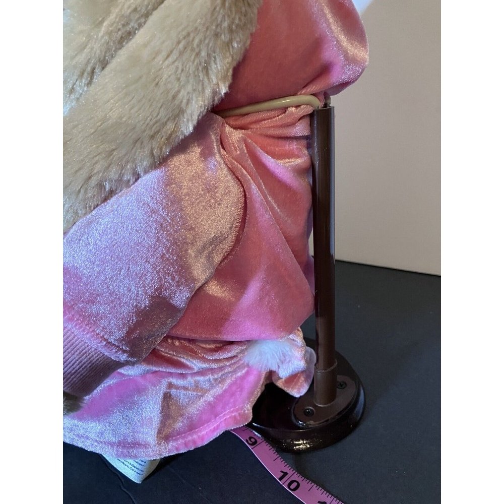 Build-A-Bear Tan Bunny Floppy Ears w/Pink Velvet  Rhinestone Hoodie Skirt Outfit - Picture 13 of 16